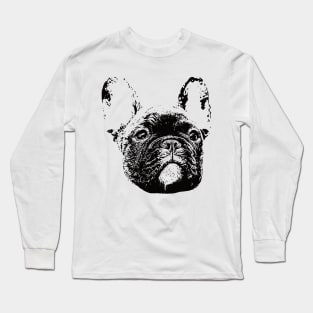 French Bulldog Face Design - A Frenchie Christmas Gift Long Sleeve T-Shirt